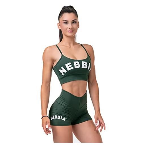 Nebbia top da donna classic hero cut-out sports, nero, verde, xs
