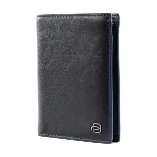 PIQUADRO wallet vertical quadrato nero wallet vertical midnight blue