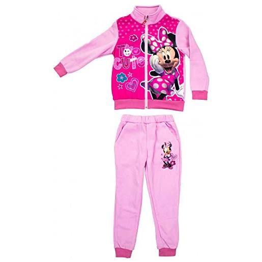 Russo Tessuti set jogging tuta pigiama pantalone felpa bambina sport minnie fucsia rosa-5 anni-rosa