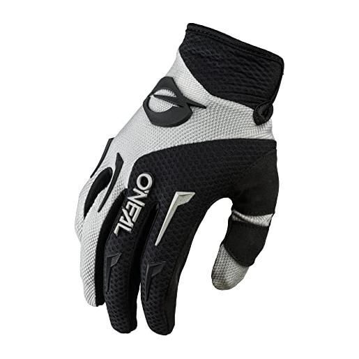 O'NEAL | guanti bike & motocross | mx mtb dh fr downhill freeride | materiali resistenti e flessibili, palmo ventilato | element glove | uomo | nero grigio | taglia xl