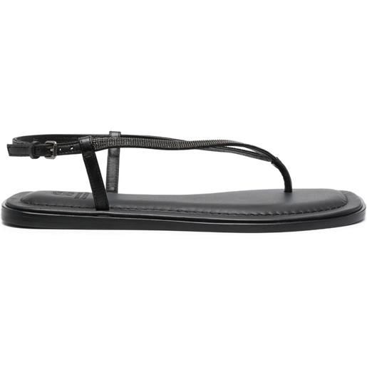 Brunello Cucinelli sandali con cinturino posteriore - nero