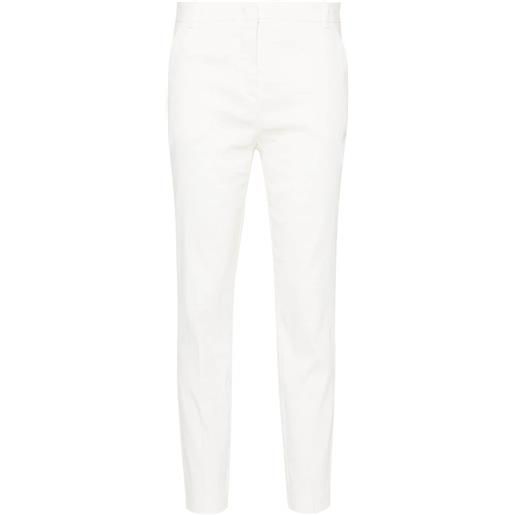PINKO pantaloni affusolati con pieghe - bianco