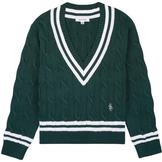Sporty & Rich maglione con ricamo - verde