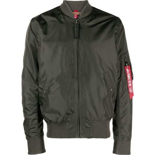 Alpha Industries bomber con zip - grigio