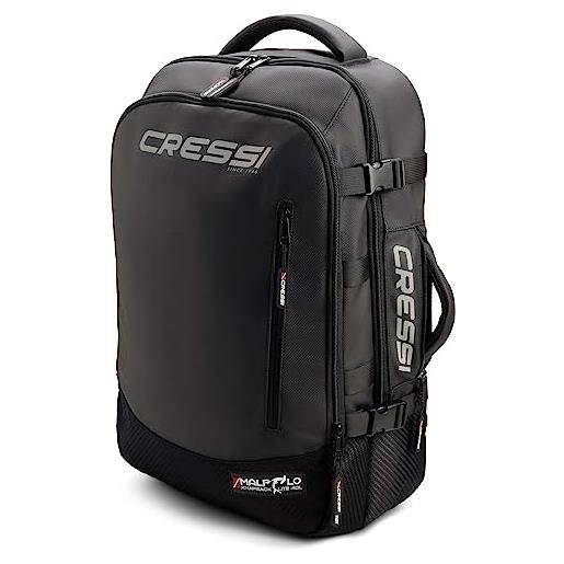 Cressi backpack, zaino trasporto atrezzatura unisex adulto, nero, 25 l