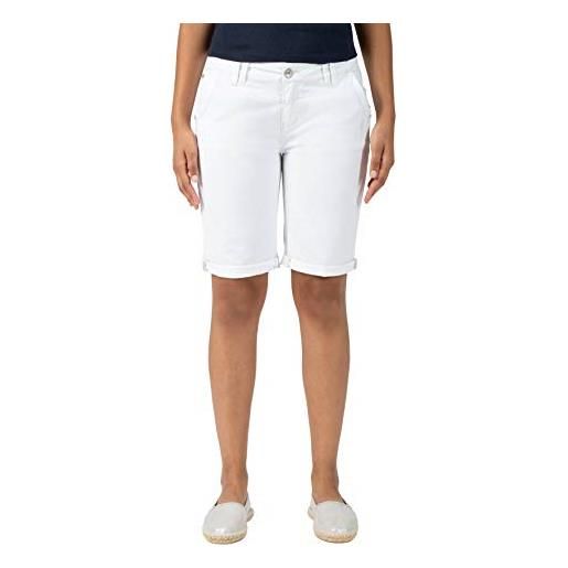 Timezone slim nalitz short pantaloncini, bianco (pure white 0100), w29 (taglia produttore: 29) donna