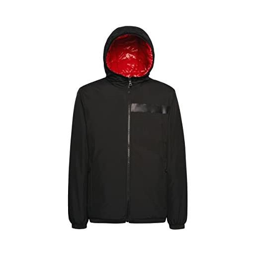 Geox m renan giacca, black/true red, 48 uomini