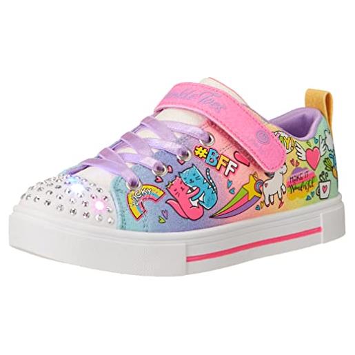 Skechers twinkle sparks, scarpe bambine e ragazze, multicolore multi textile trim, 35 eu