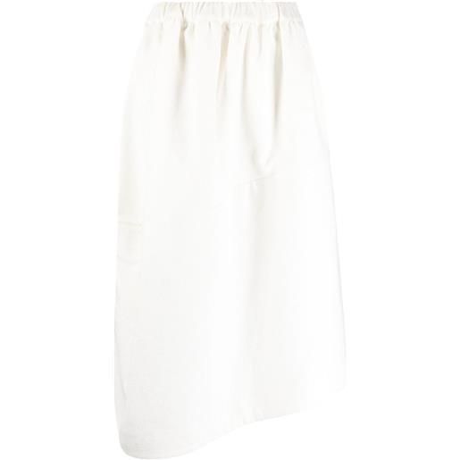 Comme Des Garçons gonna midi asimmetrica - bianco