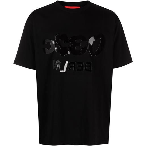 032c t-shirt con logo - nero