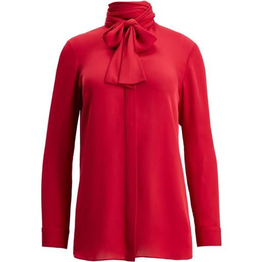 KHAITE blusa tash con dettaglio a foulard - rosso