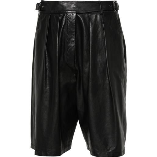 Emporio Armani shorts con pieghe - nero