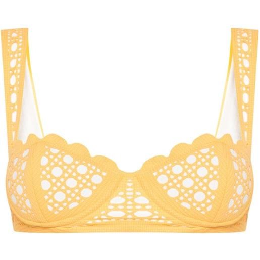 Marysia top bikini north con dettagli cut-out - giallo