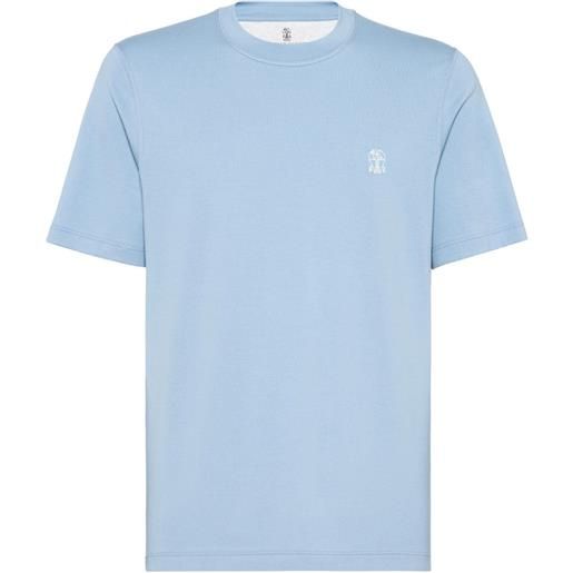 Brunello Cucinelli t-shirt con stampa - blu