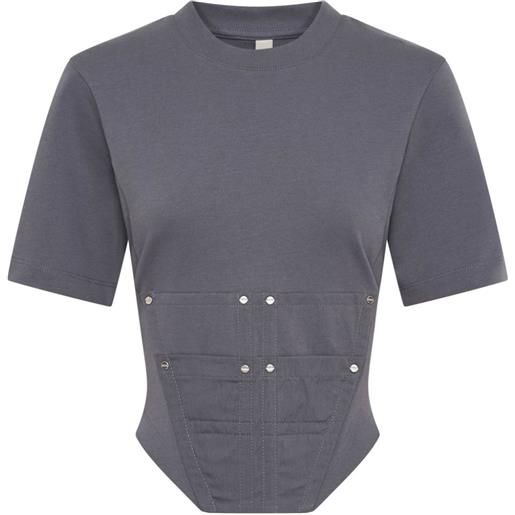 Dion Lee t-shirt workwear - grigio