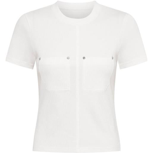 Dion Lee t-shirt shrunken - bianco