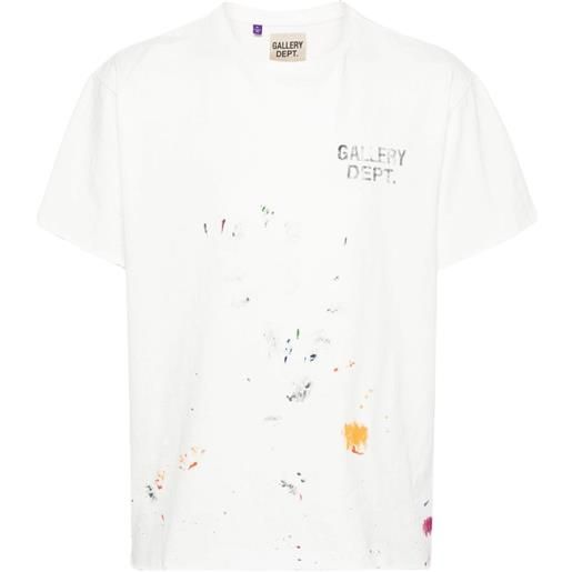 GALLERY DEPT. t-shirt boardwalk con stampa vernice - toni neutri