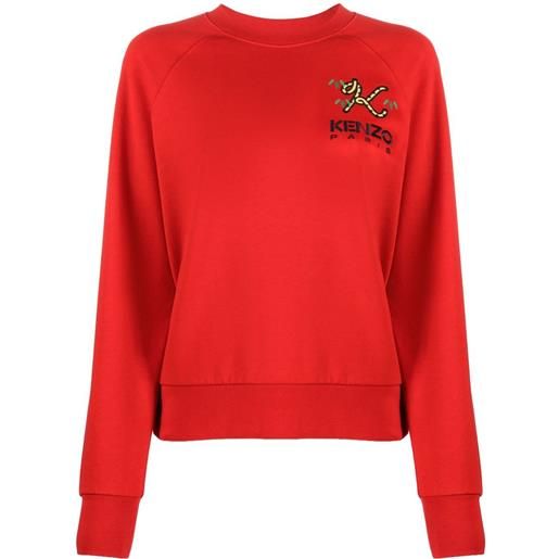 Kenzo maglione con ricamo - rosso