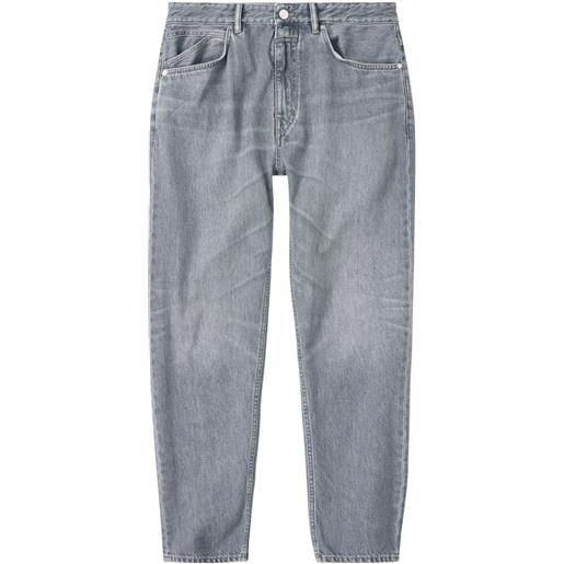 Closed jeans cooper true dritti con vita media - grigio