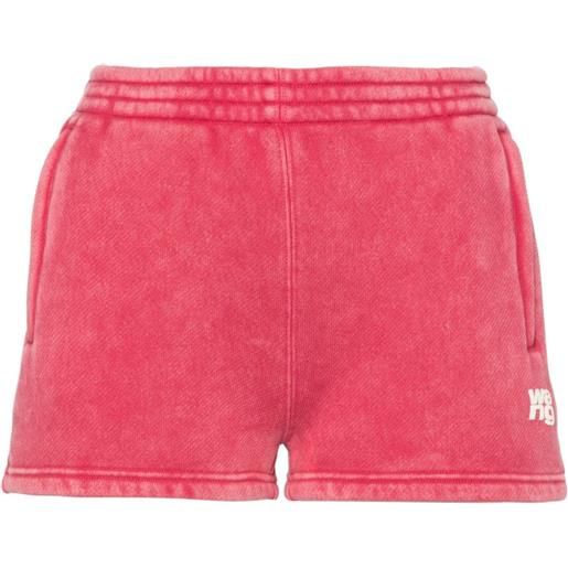 Alexander Wang shorts con effetto schiarito - rosa