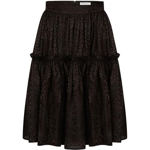 Nina Ricci gonna midi con stampa - nero