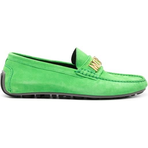 Moschino slippers con logo - verde