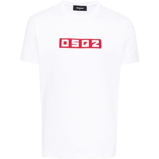 Dsquared2 t-shirt dsq2 con applicazione - bianco