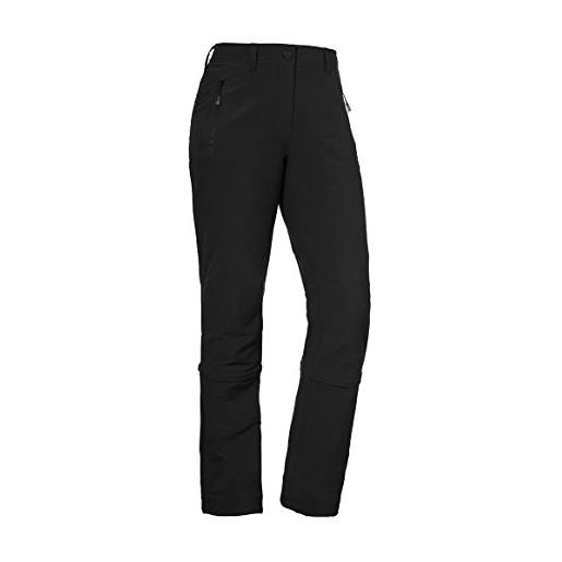 adidas schöffel engadin zip off, pantaloni donna, nero (black), 17 taglia produttore, 40c it