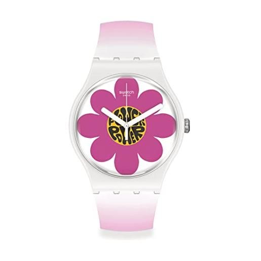 Swatch flower hour bioceramic new season orologio da donna rosa so32m104