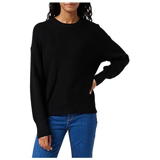 JACK & JONES jjxx jxmila ls twist crew neck knit noos maglione, nero, s donna