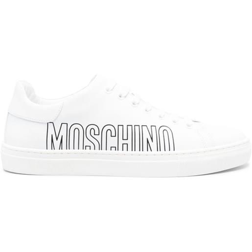 Moschino sneakers con logo goffrato - bianco