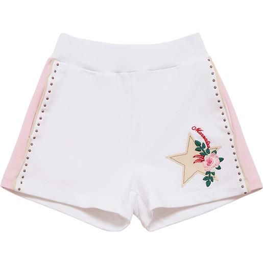 MONNALISA shorts in felpa di misto cotone