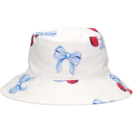 MONNALISA cappello bucket in popeline di cotone