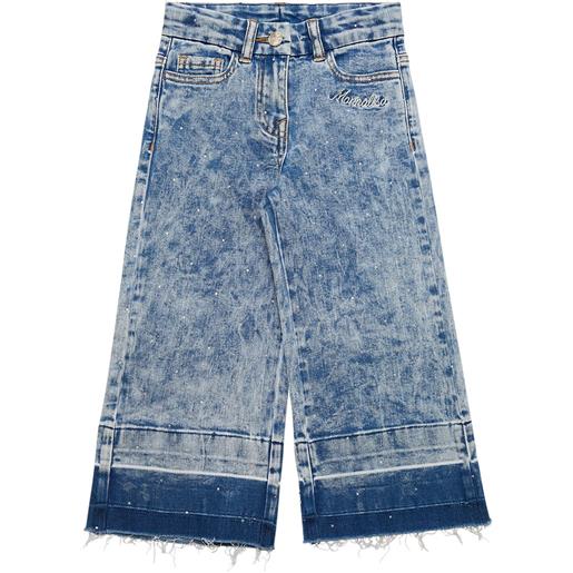 MONNALISA jeans flare in denim di cotone