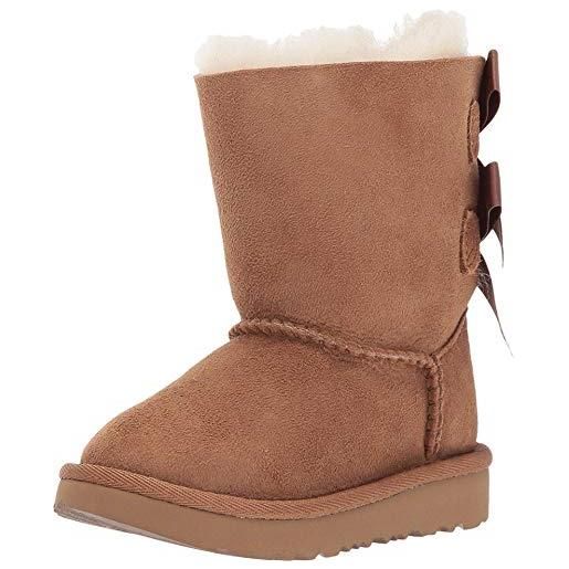 UGG bailey bow ii, stivali classici, unisex - bambini e ragazzi, marrone (chestnut), 26 eu