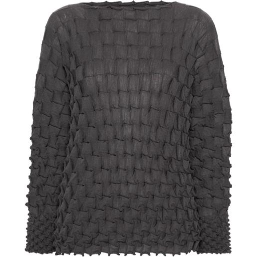 Issey Miyake maglione intrecciato - grigio