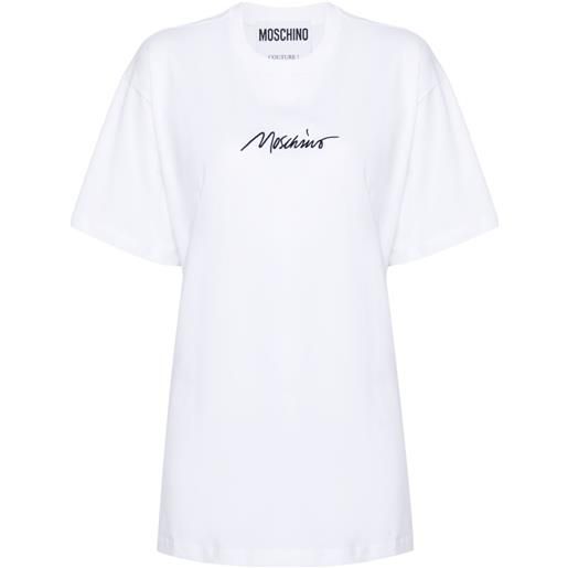 Moschino t-shirt con ricamo - bianco