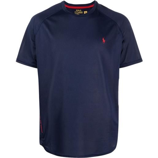 Polo Ralph Lauren t-shirt girocollo con ricamo polo pony - blu