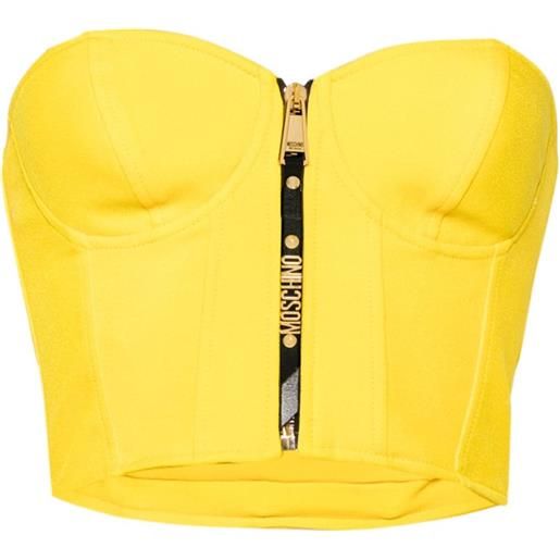 Moschino corsetto senza spalline - giallo