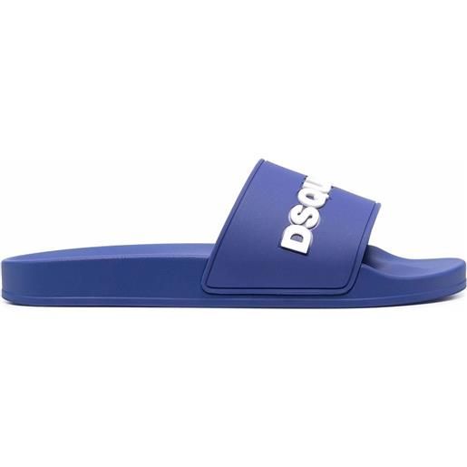 Dsquared2 sandali slides a punta aperta - blu