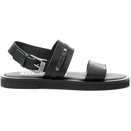 Moschino sandali con lettere logo - nero