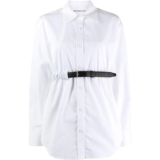 Alexander Wang camicia con cintura - bianco