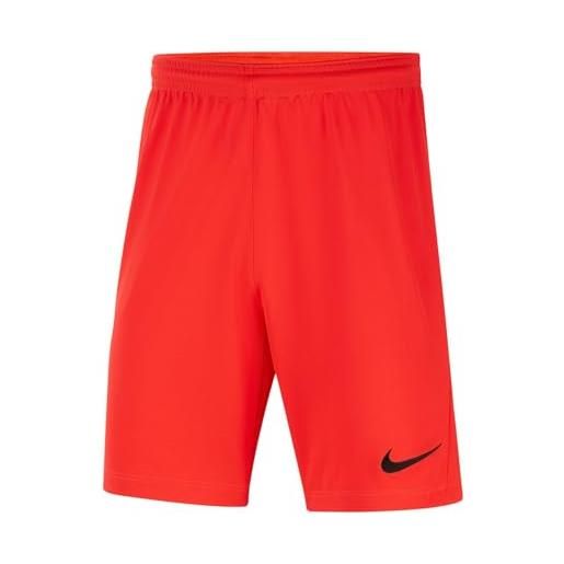 Nike dri-fit park iii - pantaloncini da bambino, bambino, pantaloncini, bv6865 635, cremisi acceso/nero, s