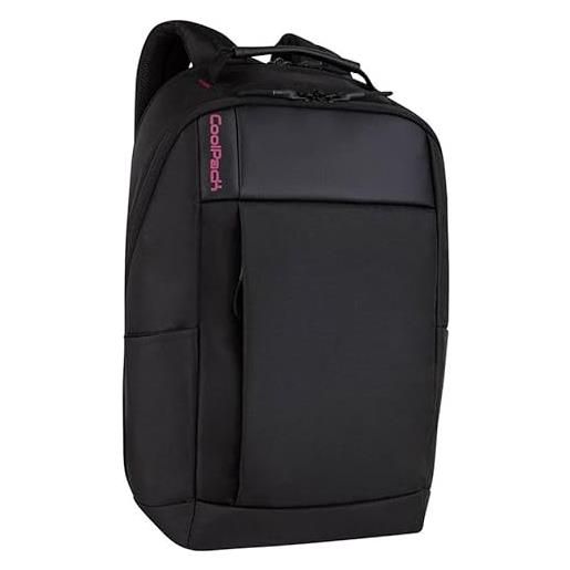 Coolpack e55015, zaino da lavoro spot black, black