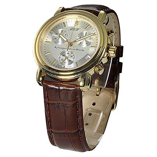 Byfanger Uhrenwerke u412eb buw premier davos gold - cronografo con 1/10 secondi e datario - swiss made