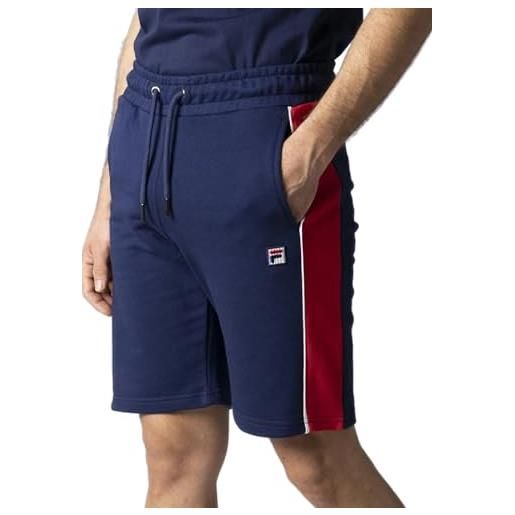 Fila bisag shorts pantaloncini, medieval blue-true red-bright white, xs uomo