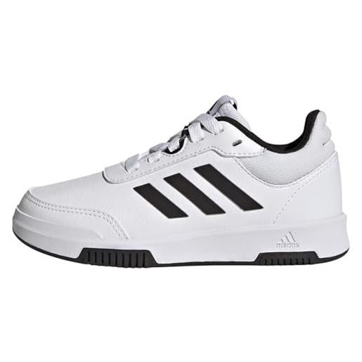 adidas tensaur sport training lace shoes, sneaker unisex - bambini e ragazzi, ftwr white lucid blue core black, 37 1/3 eu