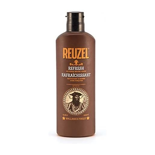 Reuzel refresh no rinse beard wash - instantly freshens beard - softens and hydrates beard - emergency shower in a bottle - freshens the beard and keeps it moisturized - softens coarse hair - 6.76 oz