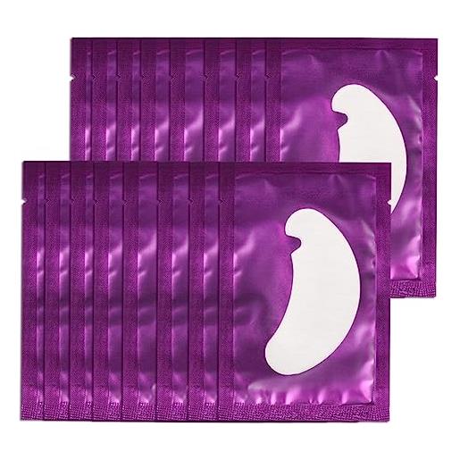 Lunamoon cuscinetti per ciglia per extension ciglia, cuscinetti a u per extension per ciglia, tampone per ciglia e ciglia, 50 paia (u-purple)