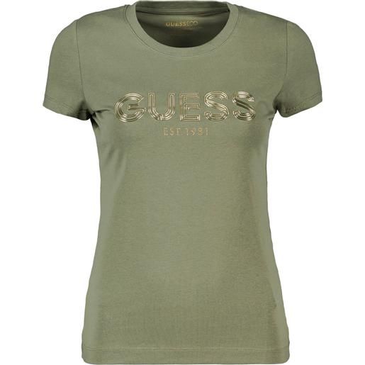 GUESS t-shirt bold logo laminato donna